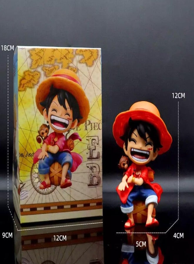 Blue Aura Monkey D Luffy Action Figure Height-13cm |with Box | Multicolour Collectible PVC | Luffy Naughty with Monkey - Image 4